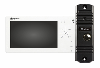 Комплект видеодомофона Optimus VM-7.0 + DS-700L (Черный)